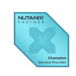 Badge Nutanix Champion Service Provider, plus haut niveau du programme Elevate Partner